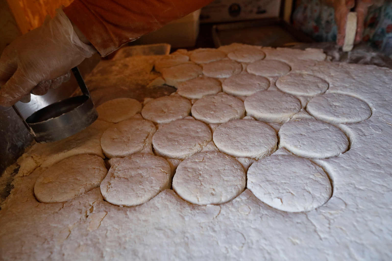 Punching biscuits